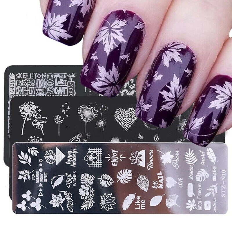 3D DIY Nail Art Stamping Plates Fashion Lace Flower Cats Templates Polish Stamper