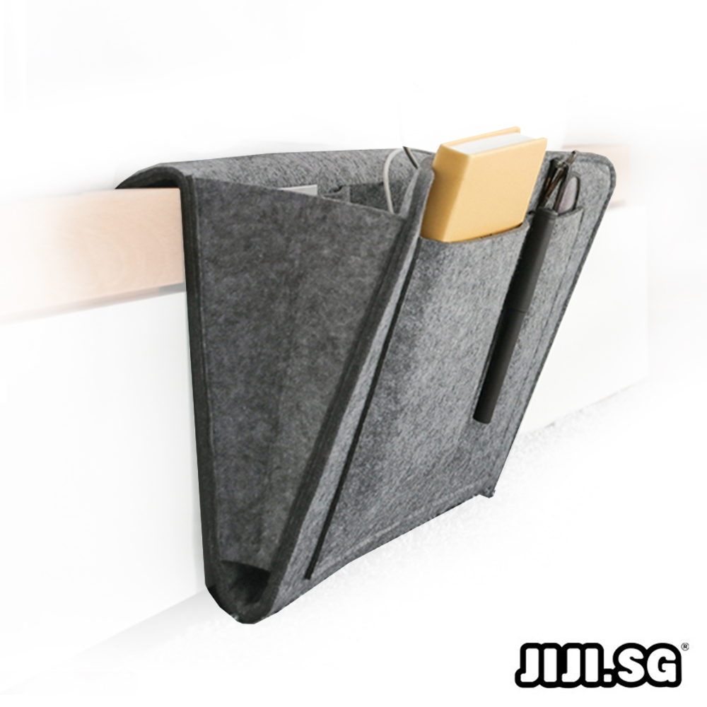 (JIJI.SG) Fyodor Felt Bedside Storage Organizer - Bed / Storage Organizer / Couch / Sofa / Holder / Tablet / Bedside / jt
