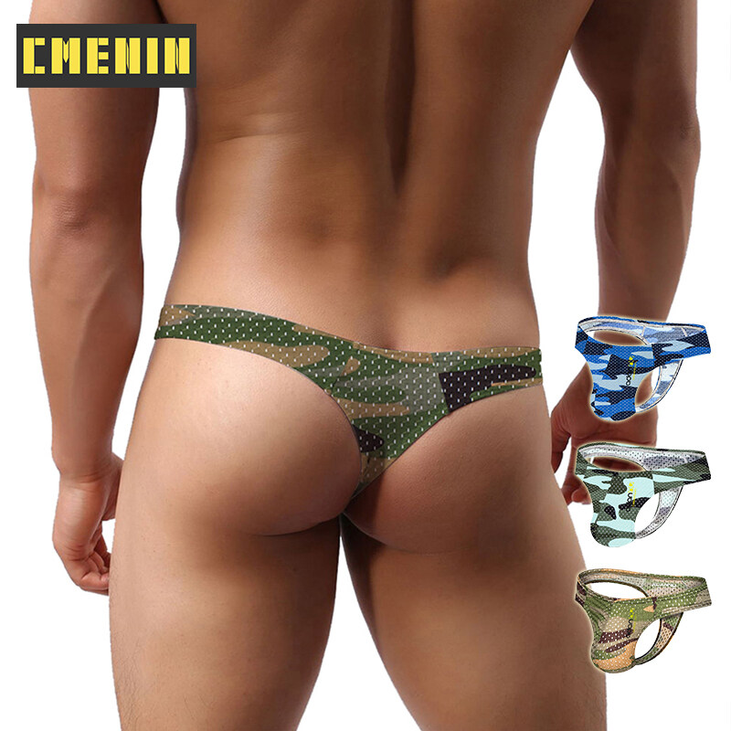 [CMENIN Official Store] G String For Men (1 Pieces) Cartoon Polyester Sexy Men Underwear Thong Mens Jockstrap Fashion Thongs Jockstrap Men And G strings Lingeries CMENIN Comfort Stripe Innerwear AD311