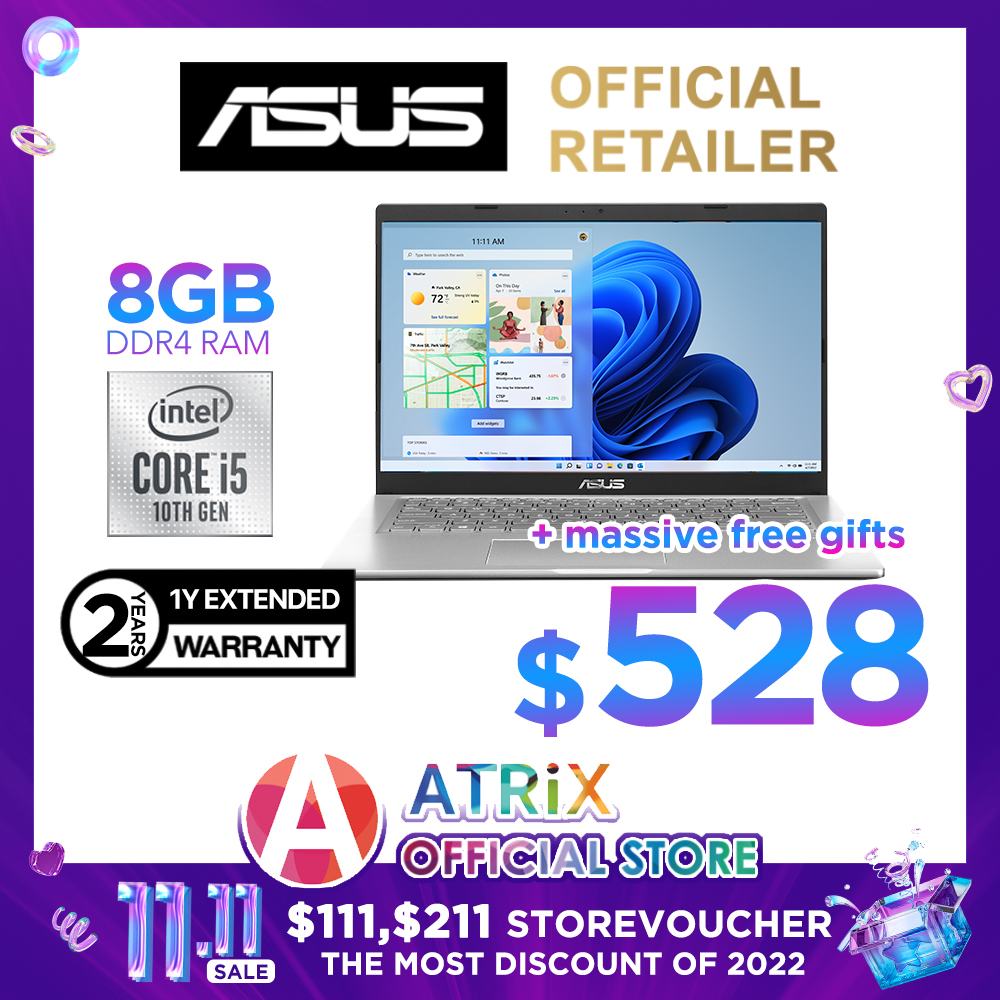 【11.11 StarBuy $549】ASUS X515/X415 | X515JA-BQ3962W/X415JA-EB2378W | 15.6inch/14.0inch FHD (1920x1080) | Intel Core i5-1035G1 | 8GB DDR4 | 256GB SSD | Intel UHD Graphics | Win11 home | 1Y ASUS Warrant