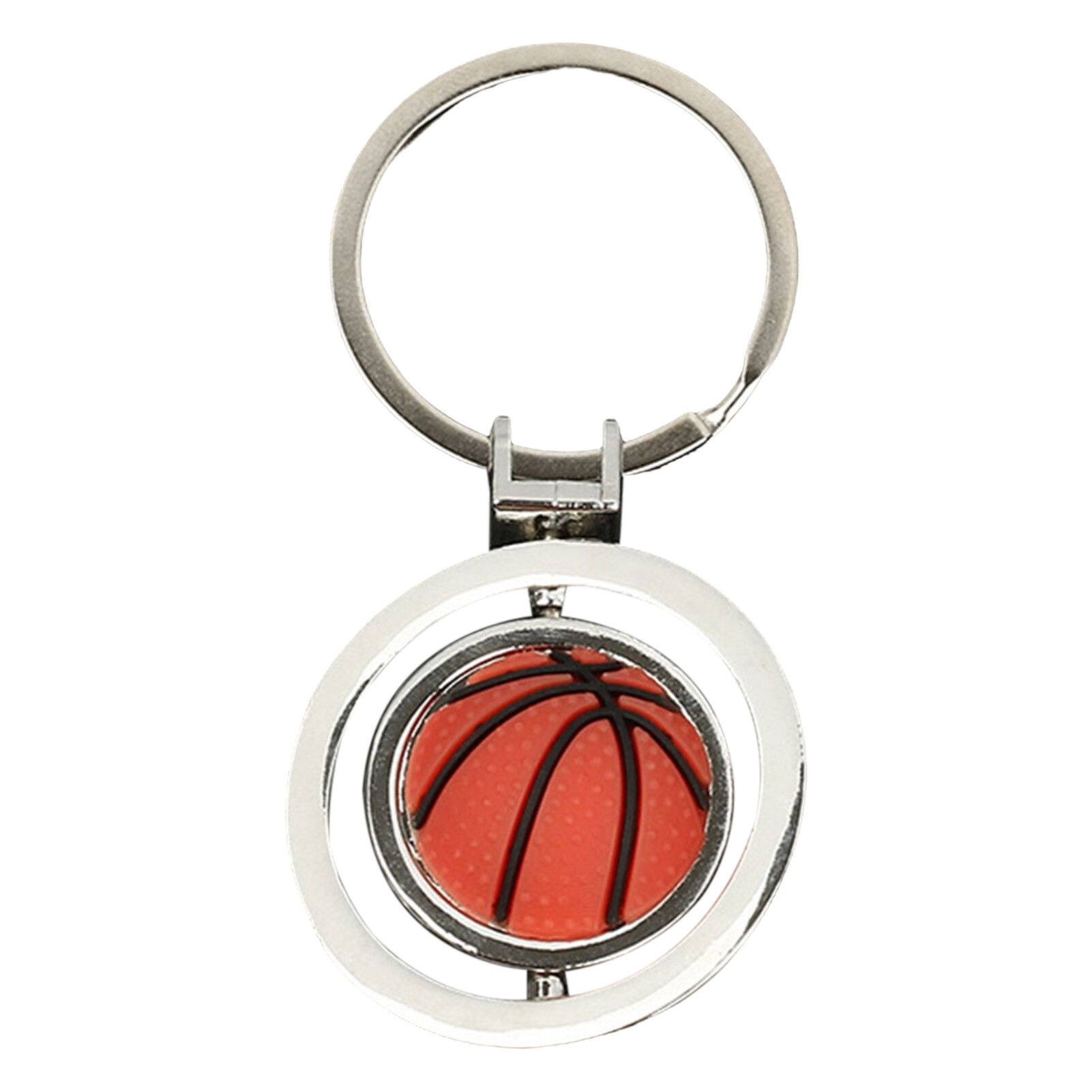 Basketball Keychain Backpack Ornament Non-deforming Rotatable Ball Pattern Qatar Anti-lost 2 Styles Lucky Keychain Pendant for Gift