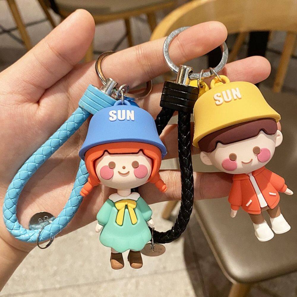 ZHONG Creative Boys Girls Exquisite Gifts Key Accessories Doll Key Holder Backpack Pendant Bag Ornaments Couple Keychain Wristlet Keychain
