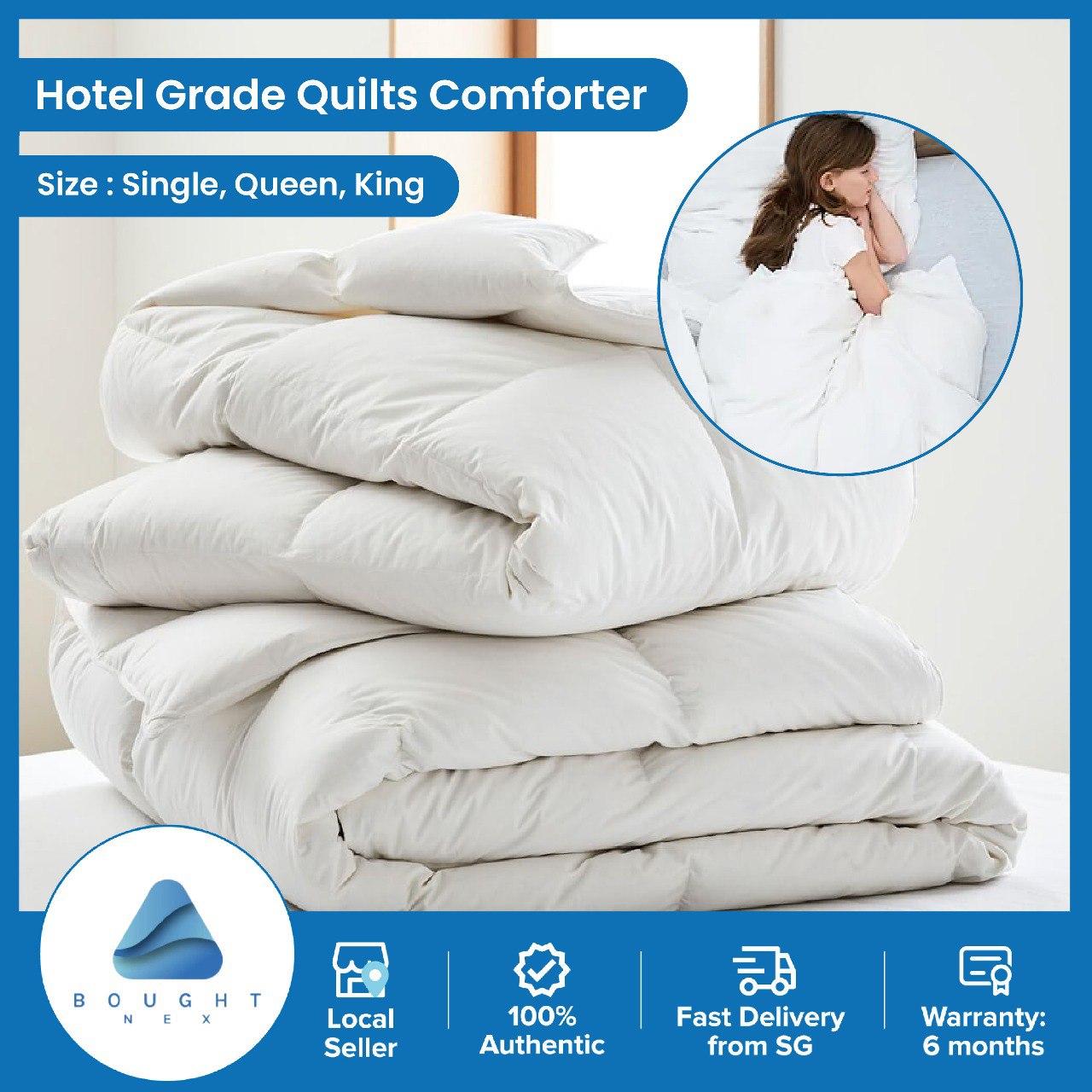 Hotel Grade Quilts Comforter Microfibre Fabric Blanket Quilt Insert