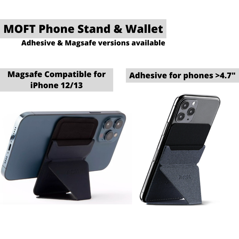 MOFT X Phone Holder Stand | MOFT Snap-On Magsafe compatible for iPhone 12 and 13 | Portable Ultra thin with card slot