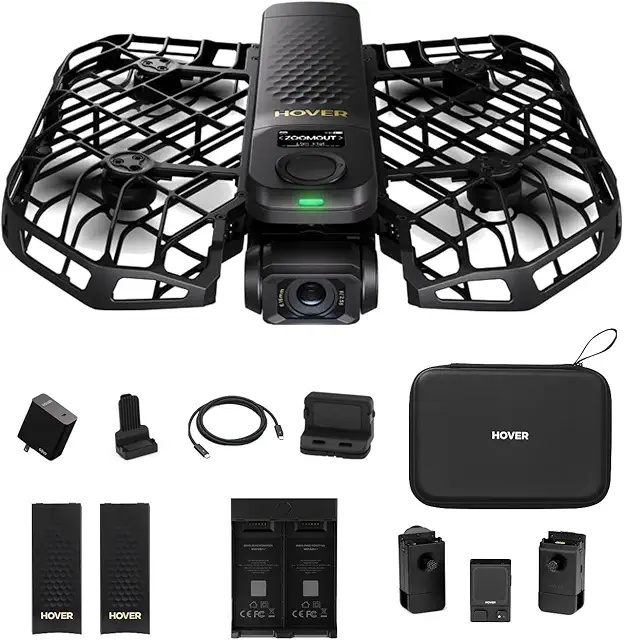 HOVERAir X1 PROMAX 8K Action Flying Camera, Foldable Drone with Camera with 42 KM/H Follow Speed, 10+ Fully Automatic Flight Modes, Fly Anywhere with OmniTerrain, SmoothCapture 2.0(Fly Joy Combo)
