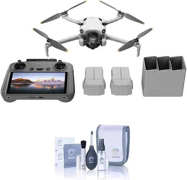 Mini 4 Pro Drone Fly More Combo Plus With High Capacity Batteries, Bundle with Cleaning Kit
